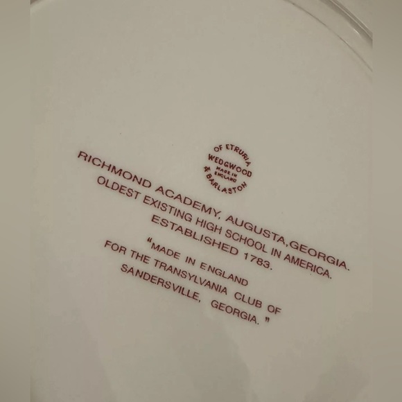 Vintage Richmond Academy Augusta Georgia Wedgwood Transferware Plate - Picture 5 of 5